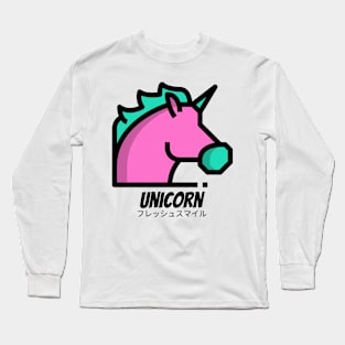 Unicorn Magic Horse Pink Blue Long Sleeve T-Shirt